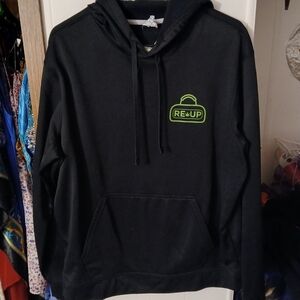 Black Hoodie with Green Logo